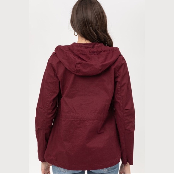Burgundy Utility Hooded Jacket - Picture 3 of 6